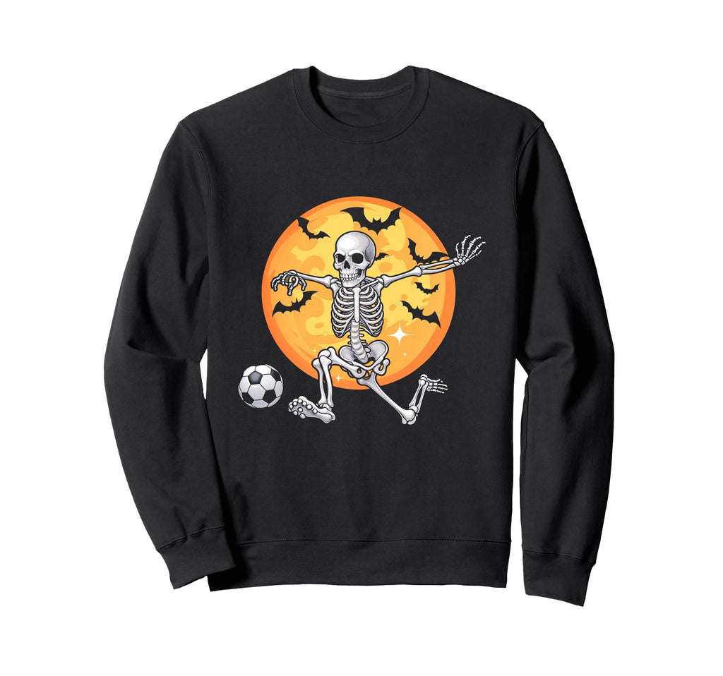 Soccer Skeleton Halloween Soccer Sweatshirt - Trendy Graphic Men Women - T-Shirt, Sweatshirt, Hoodie