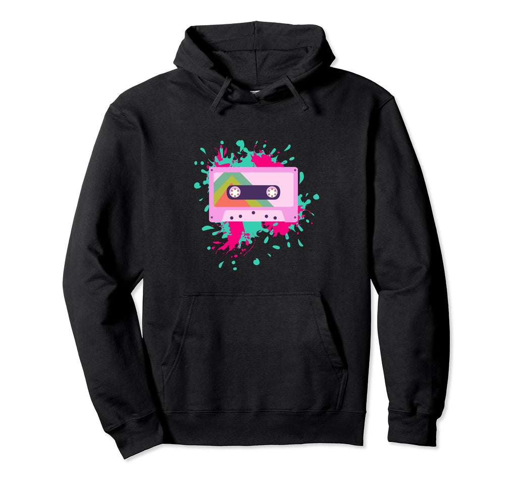 80S 90S Audio Music Colored Hoodie - Fun Novelty Design for Adults - T-Shirt, Sweatshirt, Hoodie
