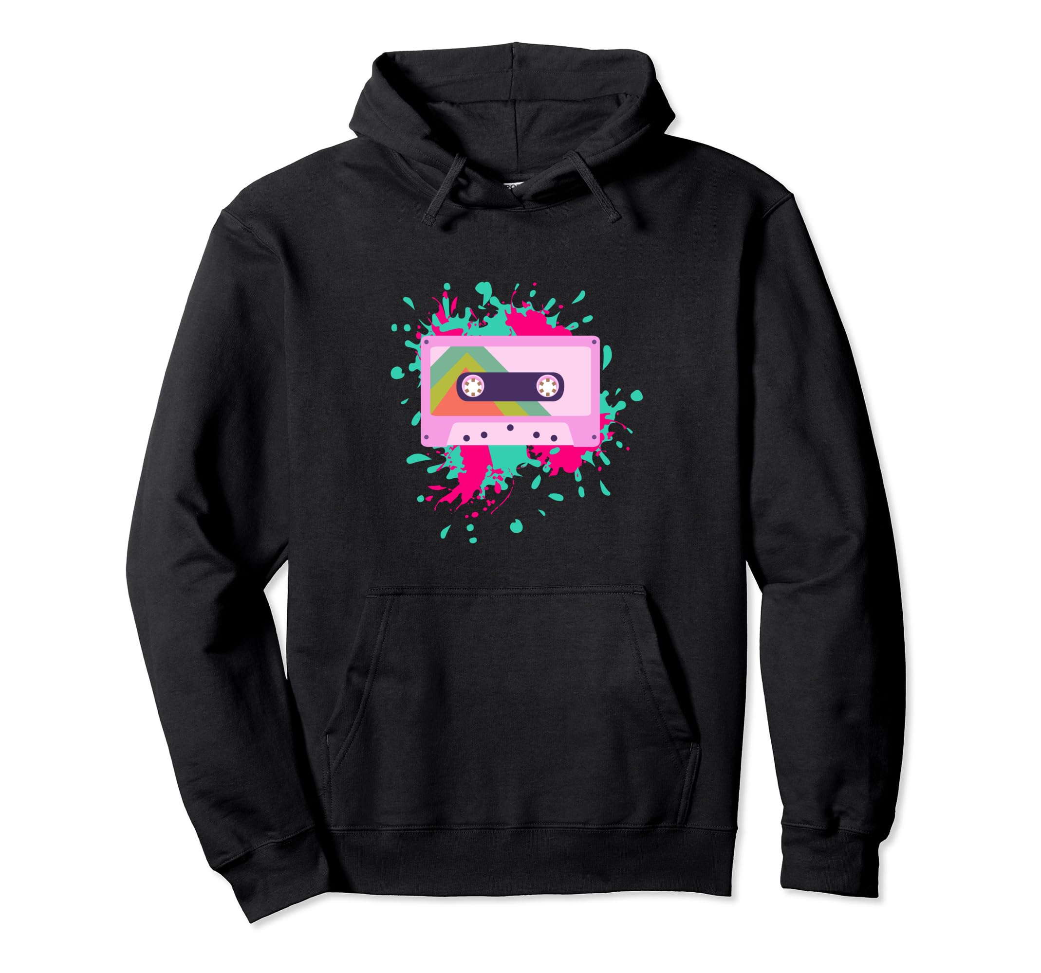80S 90S Audio Music Colored Hoodie - Fun Novelty Design for Adults - T-Shirt, Sweatshirt, Hoodie