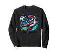 T Rex Dinosaur Soccer Player Sweatshirt - Minimalist Print for Adults - T-Shirt, Sweatshirt, Hoodie