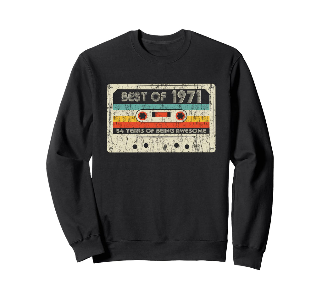Best 1971 Birthday Yrs 1971 Cassette Sweatshirt - Unique Graphic Unisex - T-Shirt, Sweatshirt, Hoodie
