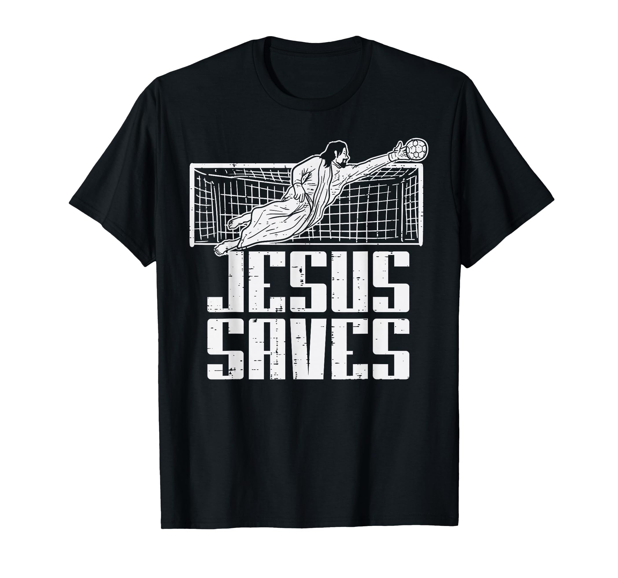 Jesus Saves Soccer Football Christian T-Shirt - Unique Graphic for Adults - T-Shirt, Sweatshirt, Hoodie