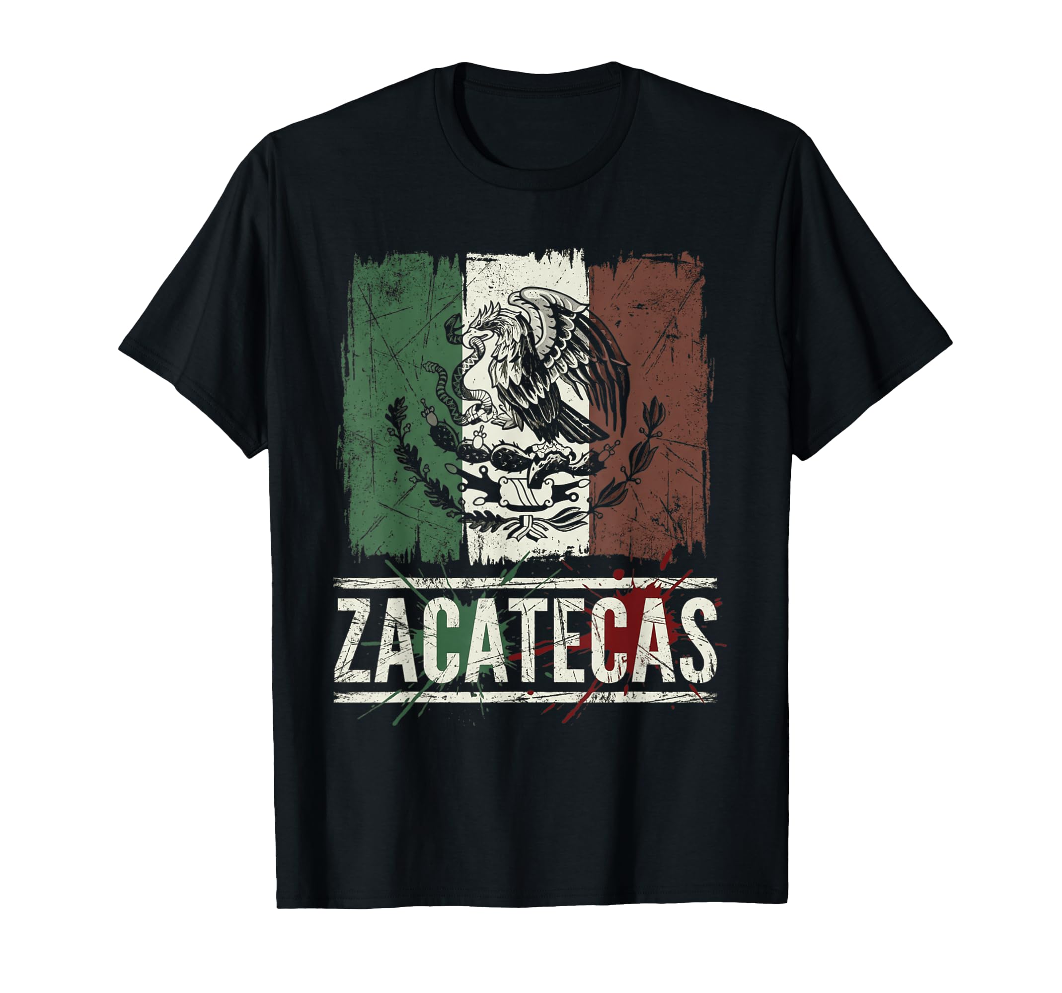 Zacatecas Mexico Distressed Flag Pride T-Shirt - Trendy Graphic for Adults - T-Shirt, Sweatshirt, Hoodie