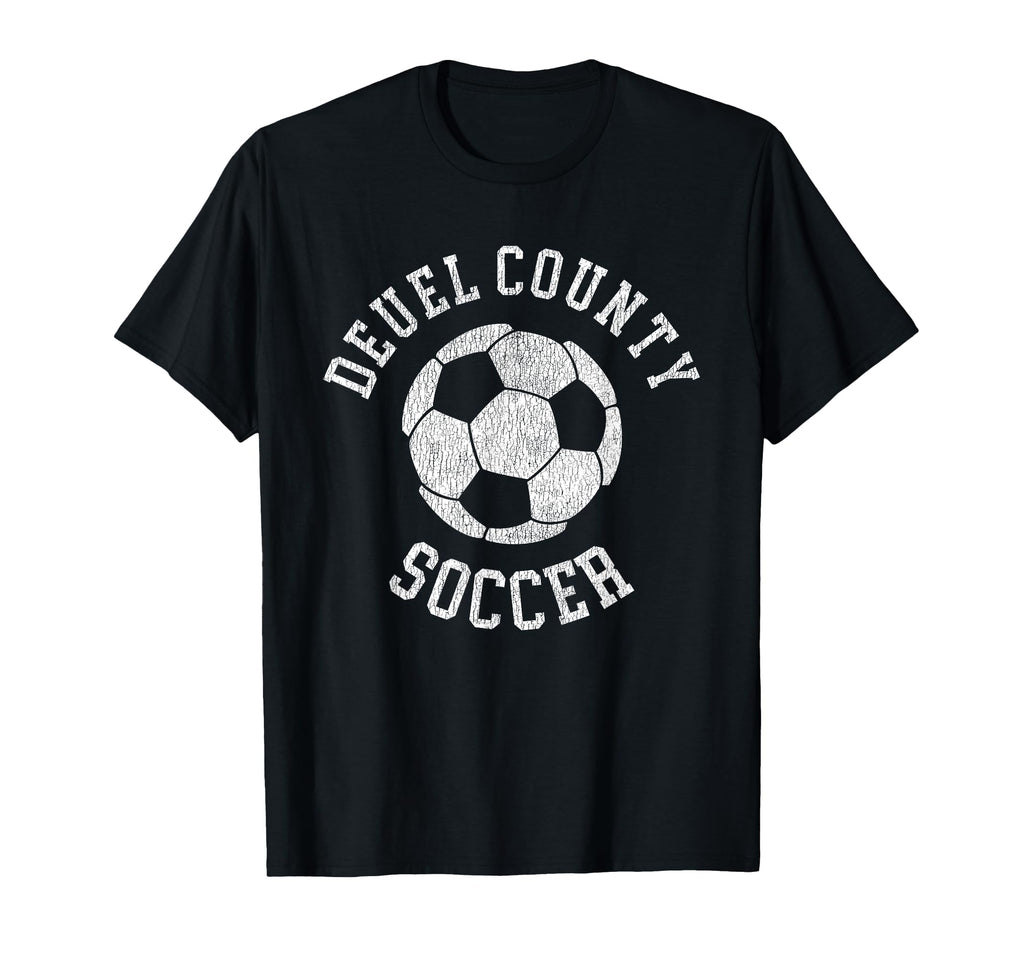 Deuel County Soccer Distressed 90S T-Shirt - Unique Graphic for Adults - T-Shirt, Sweatshirt, Hoodie