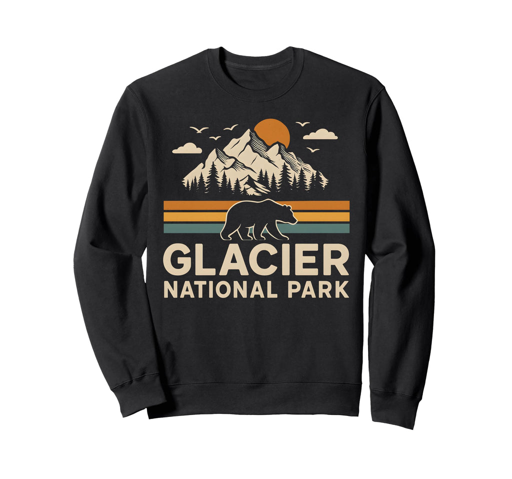 Glacier National Park Montana Sweatshirt - Custom Art Print for Adults - T-Shirt, Sweatshirt, Hoodie