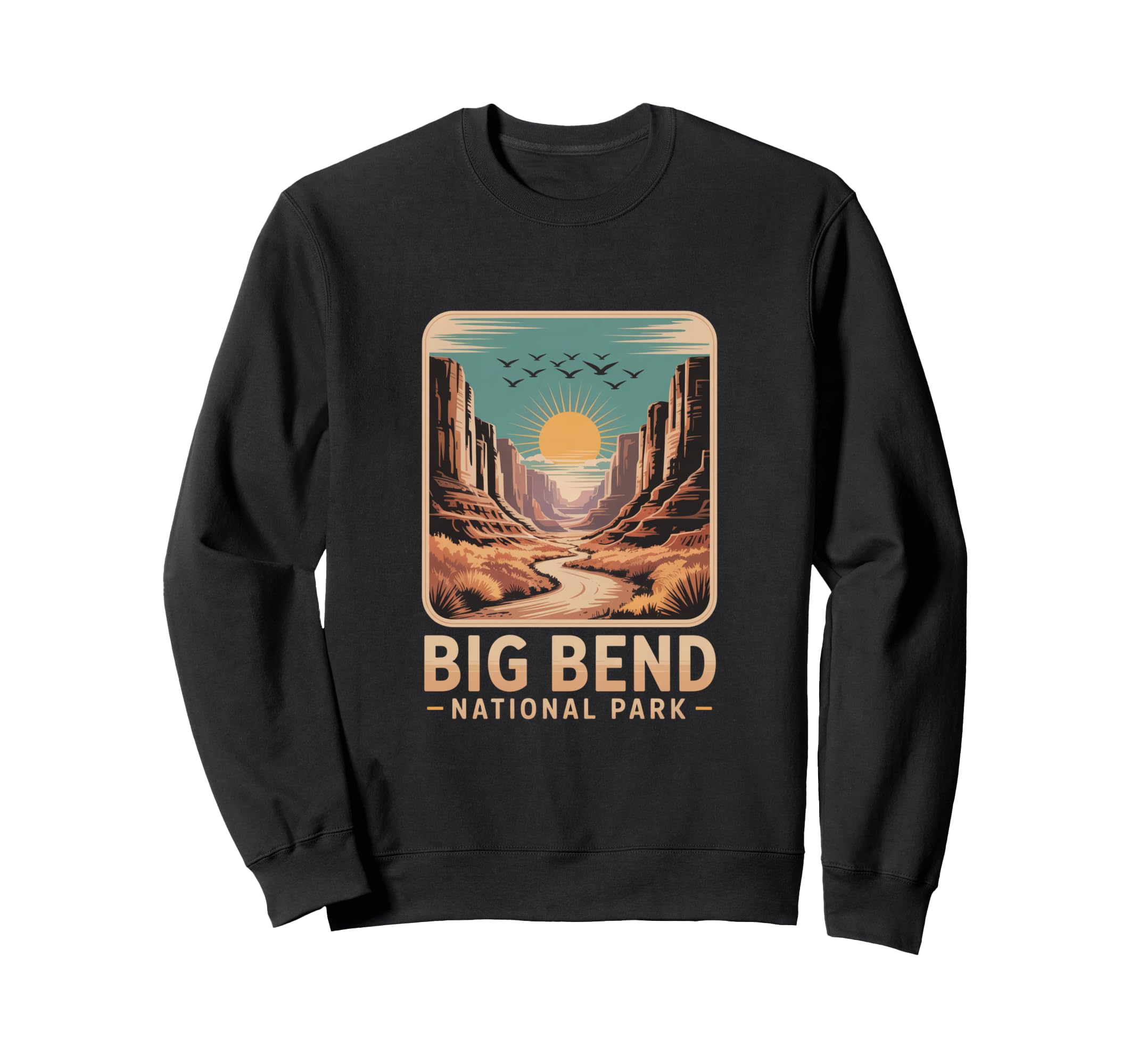 Big Bend National Park Canyon Scene Sweatshirt - Trendy Graphic Men Women - T-Shirt, Sweatshirt, Hoodie