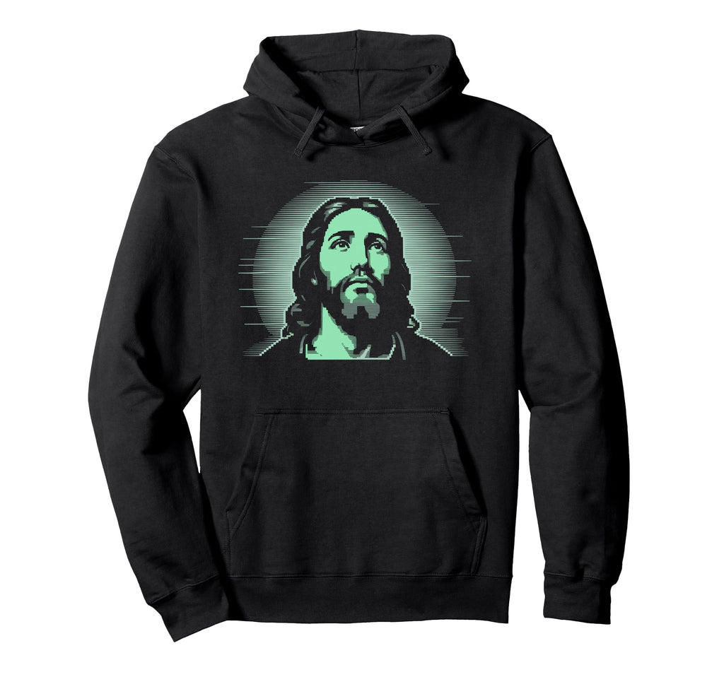 Pixel Jesus Arcade Christian Gamer Hoodie - Casual Everyday Wear Men Women - T-Shirt, Sweatshirt, Hoodie