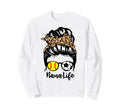 Nana Life Messy Bun Hair Funny Soccer Sweatshirt - Graphic Print Men Women - T-Shirt, Sweatshirt, Hoodie
