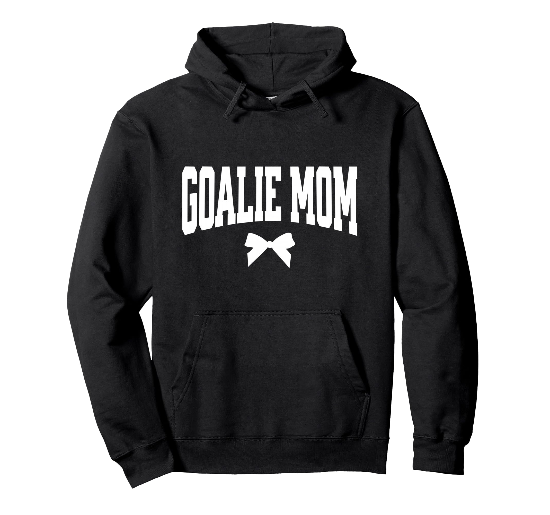 Hockey Goalie Mom Bow Hockey Hoodie - Fun Novelty Design Men Women - T-Shirt, Sweatshirt, Hoodie