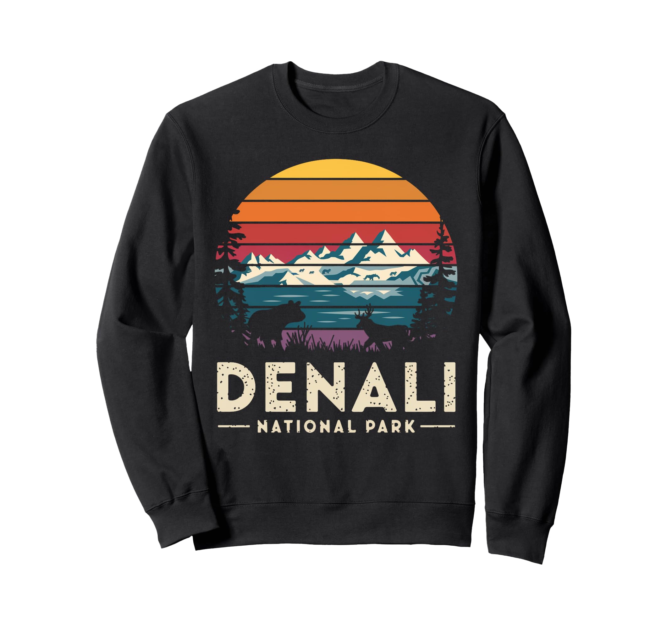 Denali National Park Alaska Sweatshirt - Unique Graphic for Adults - T-Shirt, Sweatshirt, Hoodie