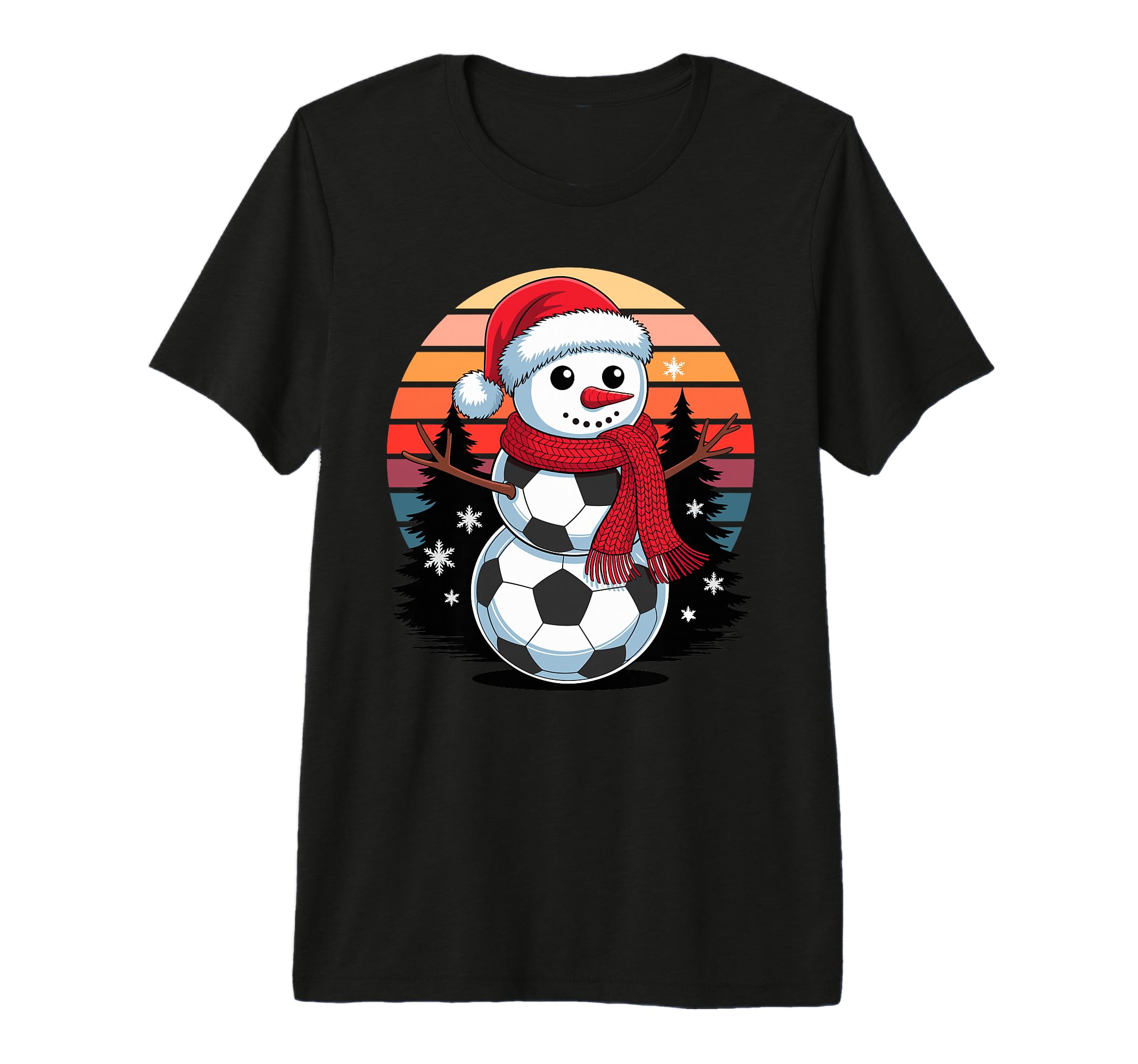 Snowman Soccer Ball Football Tri Blend T-Shirt - Novelty Apparel Unisex - T-Shirt, Sweatshirt, Hoodie