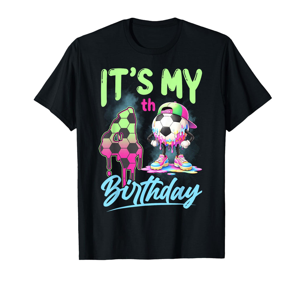 Its My 4Th Birthday Soccer Ball 4 T-Shirt - Aesthetic Graphic Men Women - T-Shirt, Sweatshirt, Hoodie
