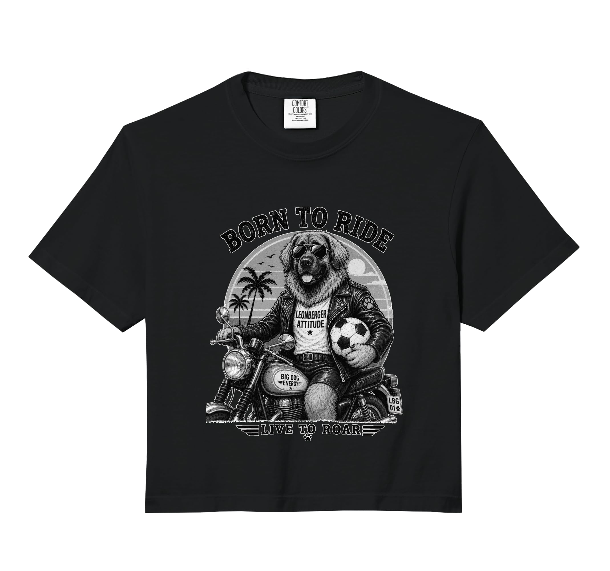 Leonberger Motorbike Love Footbal Soccer T-Shirt - Minimalist Print Unisex - T-Shirt, Sweatshirt, Hoodie