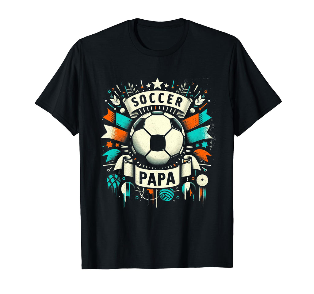 Soccer Papa Family Matching Dad Fathers T-Shirt - Aesthetic Graphic Unisex - T-Shirt, Sweatshirt, Hoodie