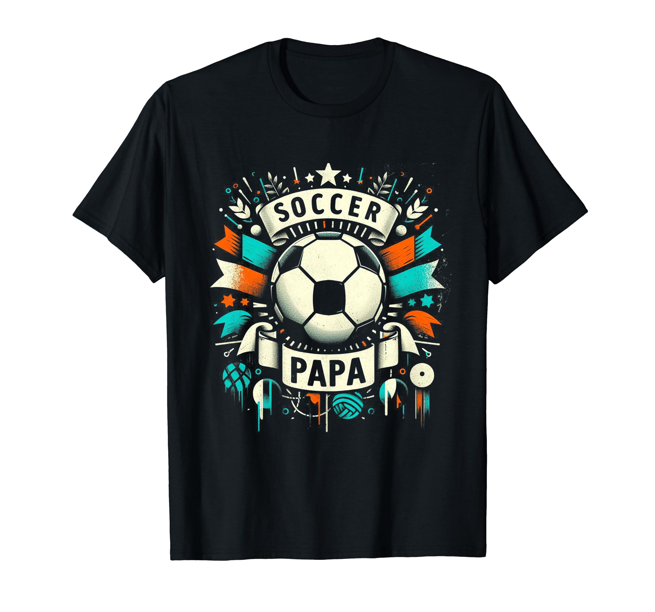 Soccer Papa Family Matching Dad Fathers T-Shirt - Aesthetic Graphic Unisex - T-Shirt, Sweatshirt, Hoodie