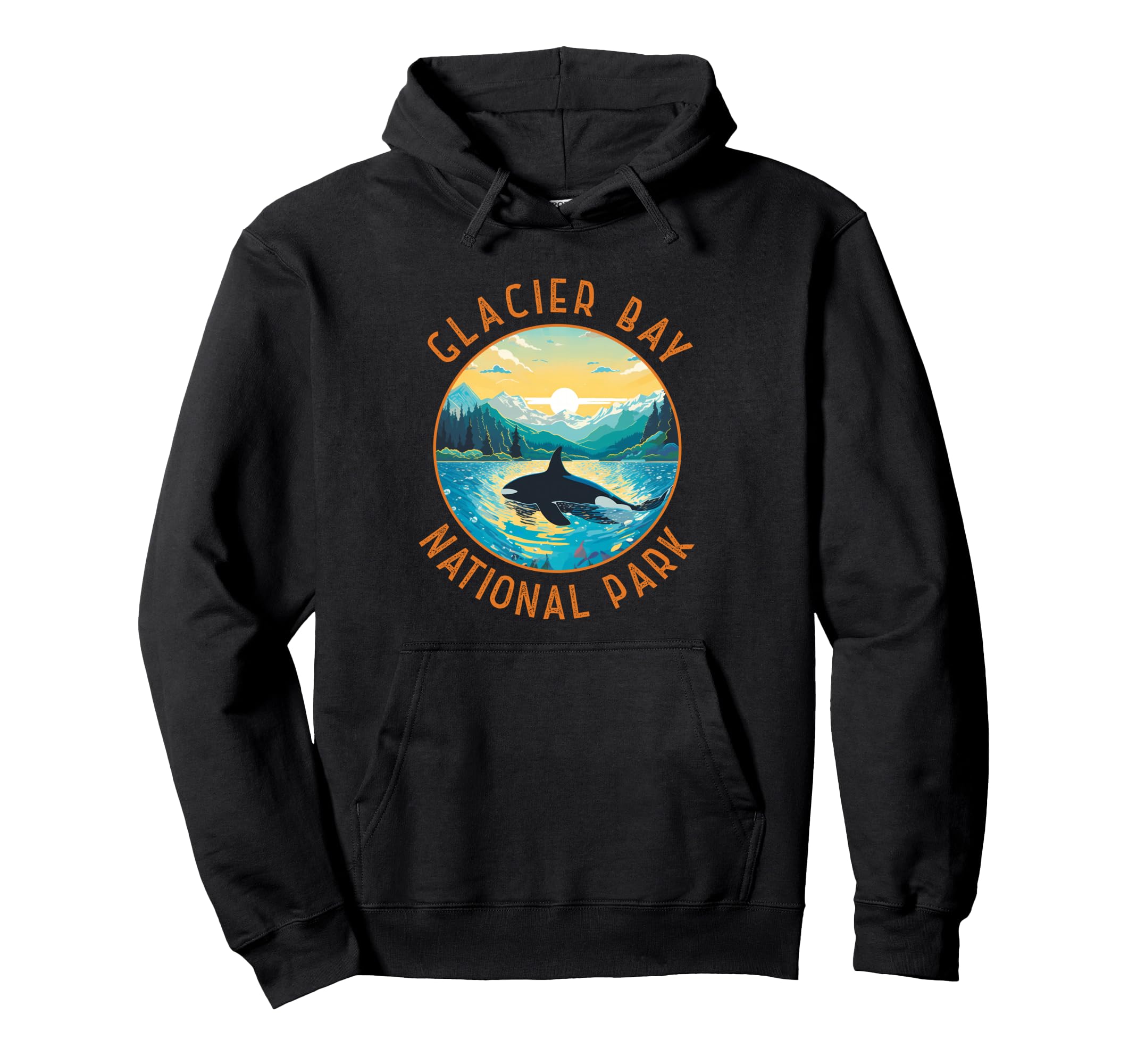 Glacier Bay National Park Whale Hoodie - Graphic Print for Adults - T-Shirt, Sweatshirt, Hoodie