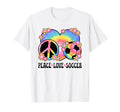 Peace Love Soccer Lover 60S 70S Hippie T-Shirt - Fun Novelty Design Unisex - T-Shirt, Sweatshirt, Hoodie