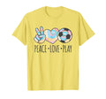 Tie Dye Soccer Teen Peace Love Play T-Shirt - Minimalist Print for Adults - T-Shirt, Sweatshirt, Hoodie