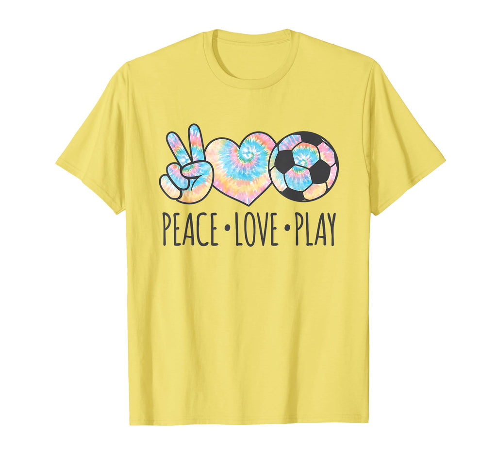 Tie Dye Soccer Teen Peace Love Play T-Shirt - Aesthetic Graphic for Adults - T-Shirt, Sweatshirt, Hoodie