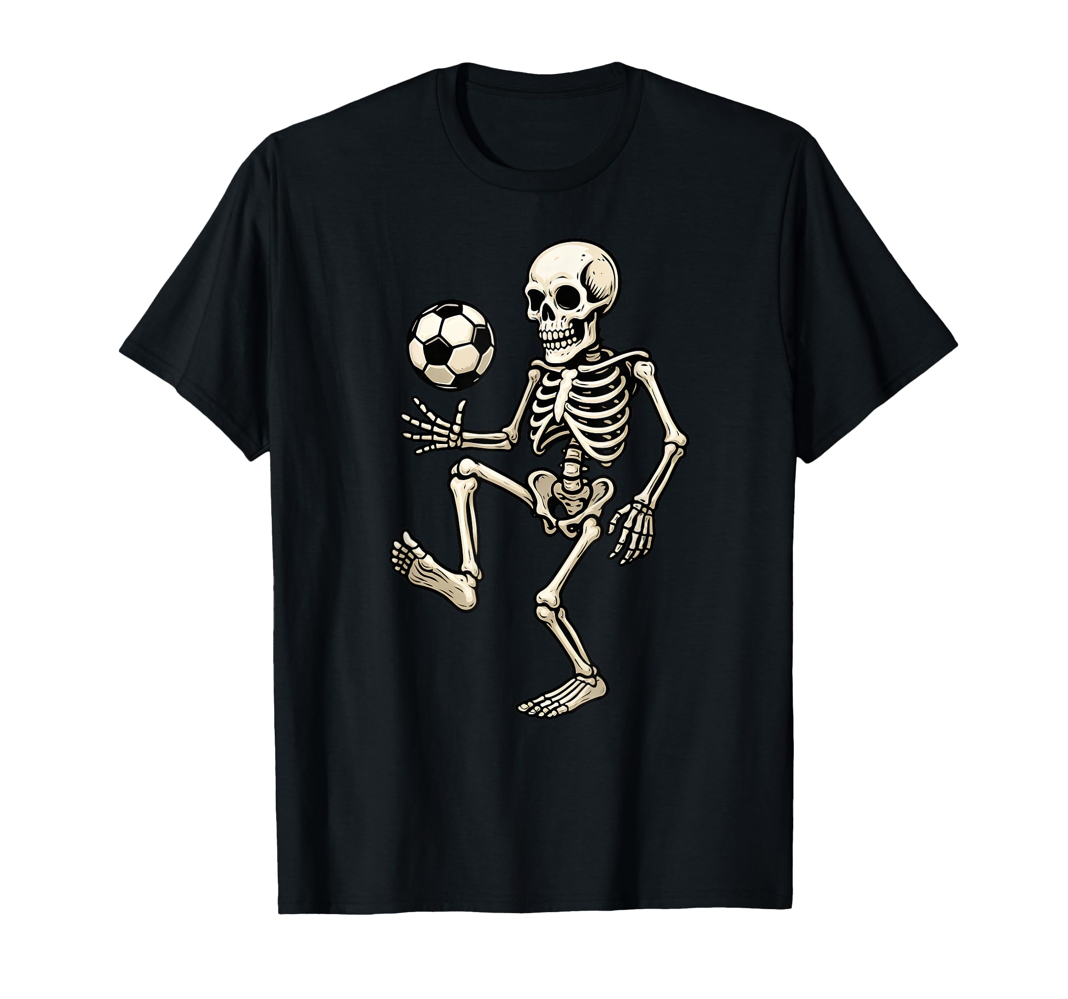 Skeleton Soccer Player Spooky T-Shirt - Trendy Graphic for Adults - T-Shirt, Sweatshirt, Hoodie
