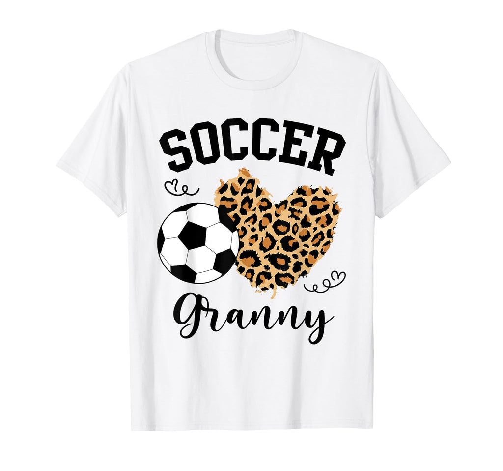 Soccer Granny Heart Leopard Granny T-Shirt - Trendy Graphic Men Women - T-Shirt, Sweatshirt, Hoodie
