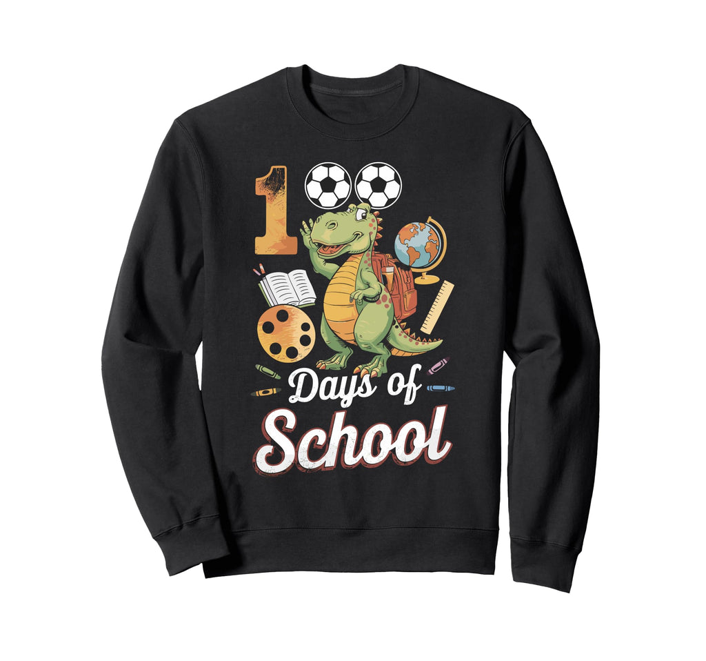 100 Day School Old Costume 100 Soccer Sweatshirt - Graphic Print Unisex - T-Shirt, Sweatshirt, Hoodie