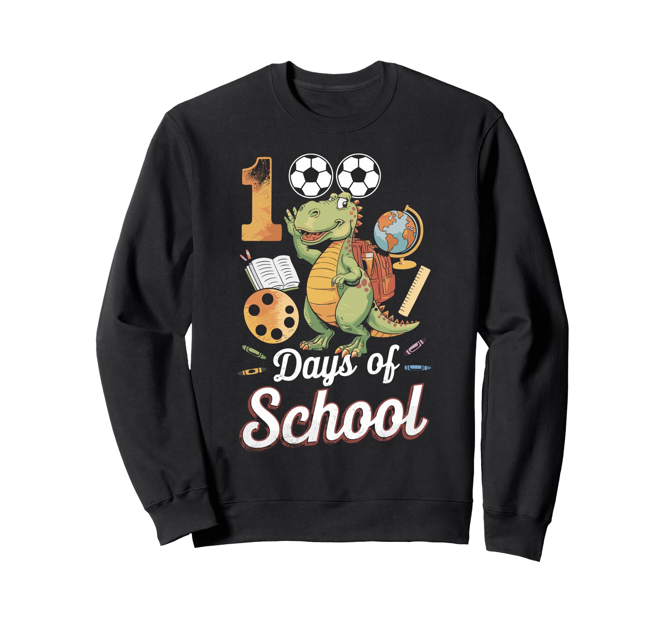 100 Day School Old Costume 100 Soccer Sweatshirt - Graphic Print Unisex - T-Shirt, Sweatshirt, Hoodie