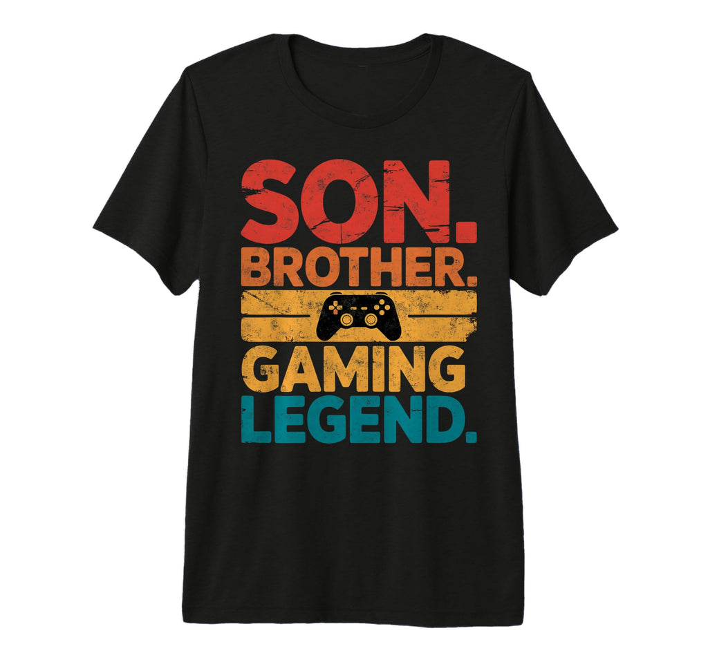 Son Brother Gamer Legend Video Game T-Shirt - Unique Graphic Men Women - T-Shirt, Sweatshirt, Hoodie