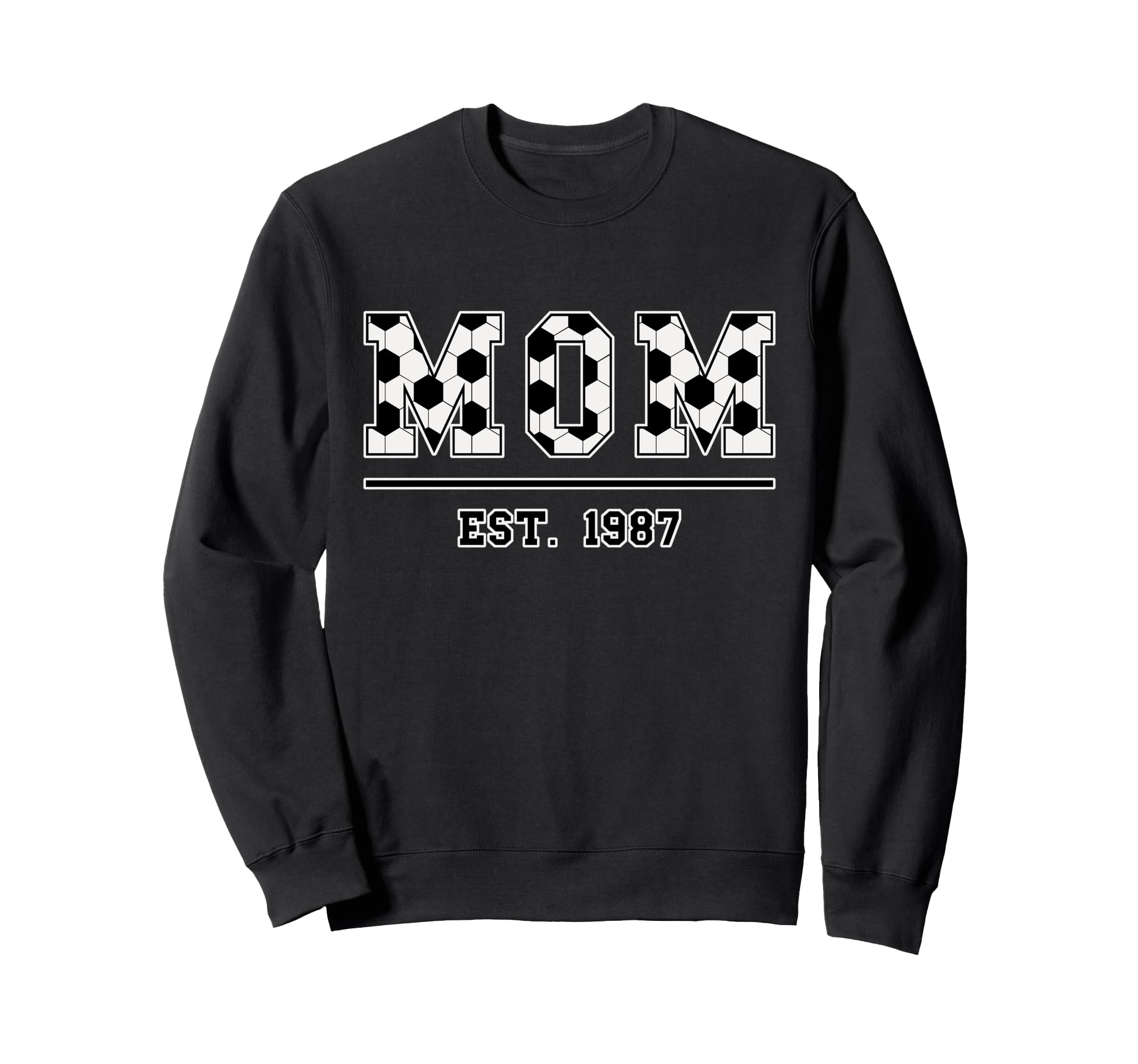 Mom Est 1987 Funny Sports Year Sweatshirt - Unique Graphic Unisex - T-Shirt, Sweatshirt, Hoodie
