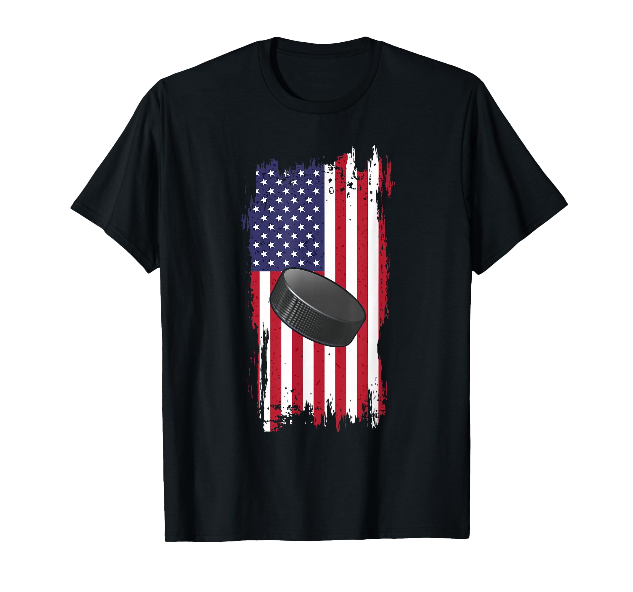 Patriotic Ice Hockey Snow Sports T-Shirt - Unique Graphic Men Women - T-Shirt, Sweatshirt, Hoodie