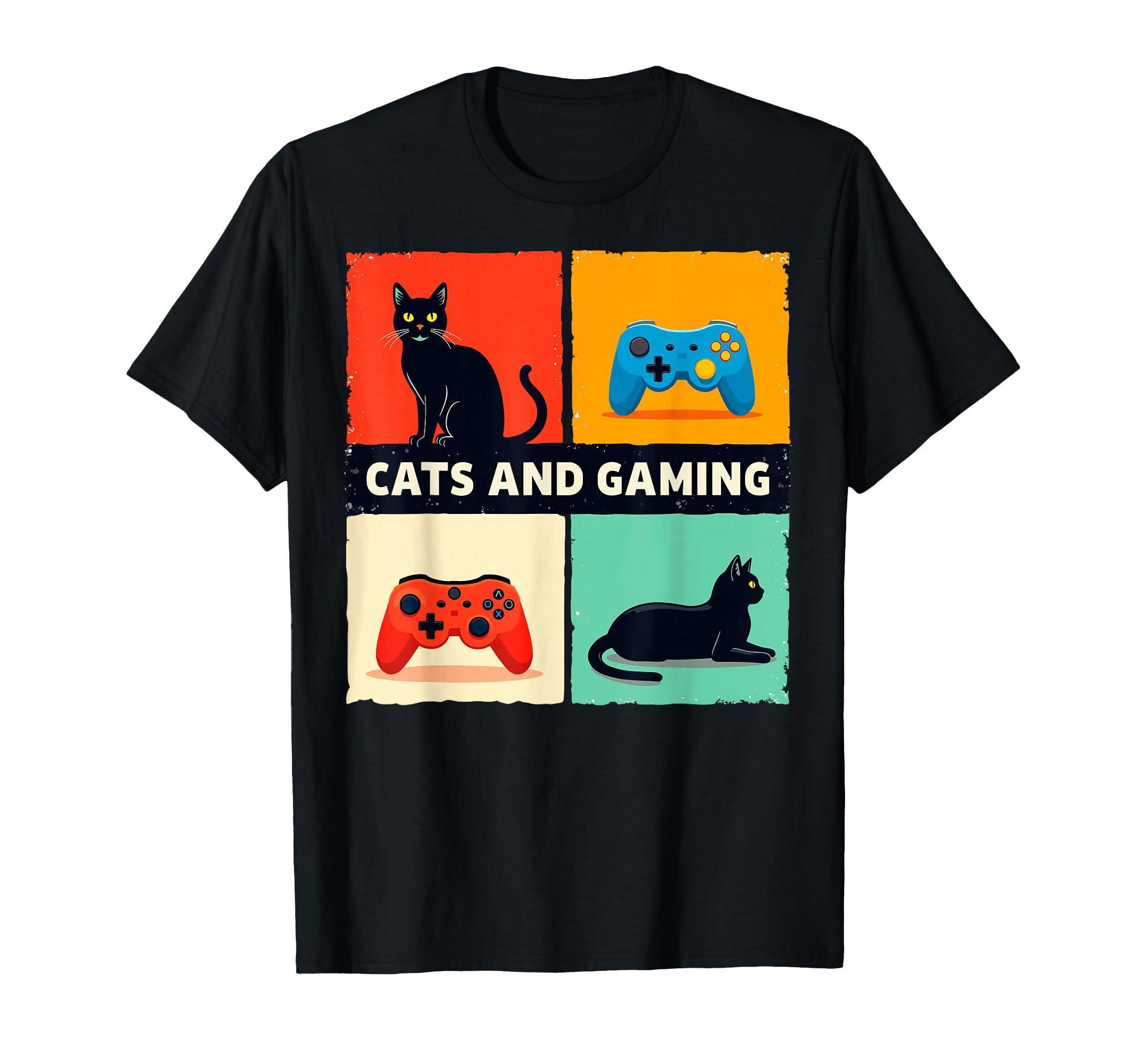 Games Gamer Cats And Gaming Cat Video Game T-Shirt - Trendy Graphic Unisex - T-Shirt, Sweatshirt, Hoodie