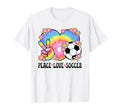 Peace Love Soccer Lover 60S 70S Hippie T-Shirt - Unique Graphic Men Women - T-Shirt, Sweatshirt, Hoodie