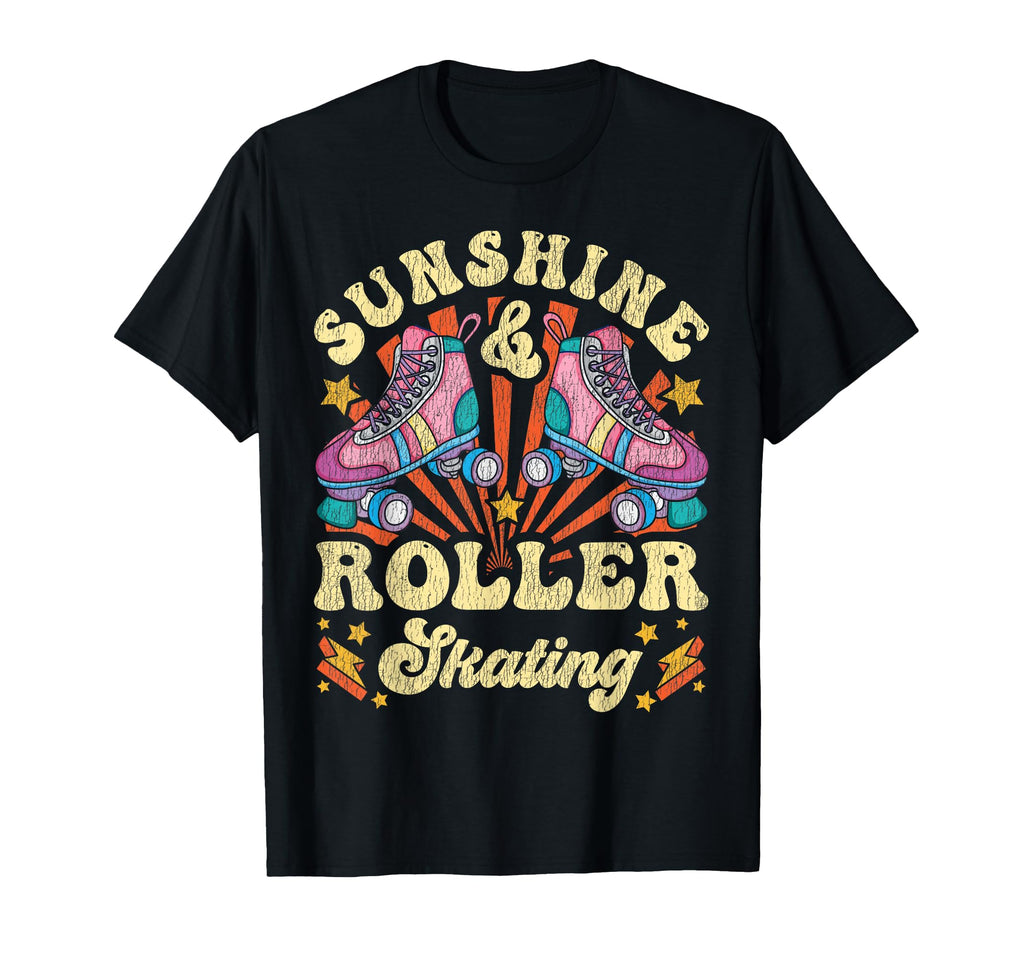 Roller Skating Skate 1970S Sunshine T-Shirt - Trendy Graphic for Adults - T-Shirt, Sweatshirt, Hoodie