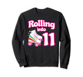 Skate Party 11Th Birthday Roller Sweatshirt - Minimalist Print Men Women - T-Shirt, Sweatshirt, Hoodie