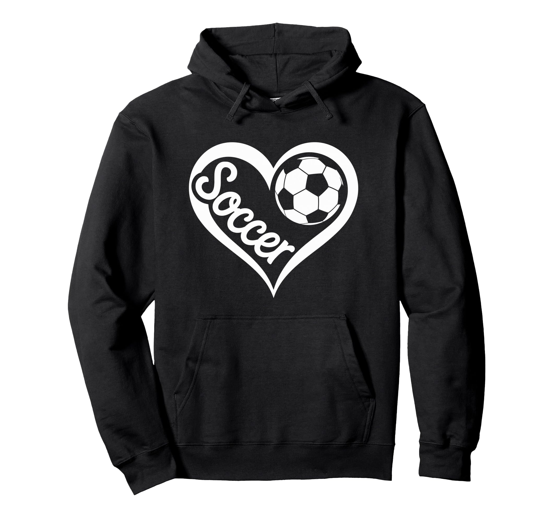 Funny Soccer Heart Soccer Player Hoodie - Minimalist Print Men Women - T-Shirt, Sweatshirt, Hoodie
