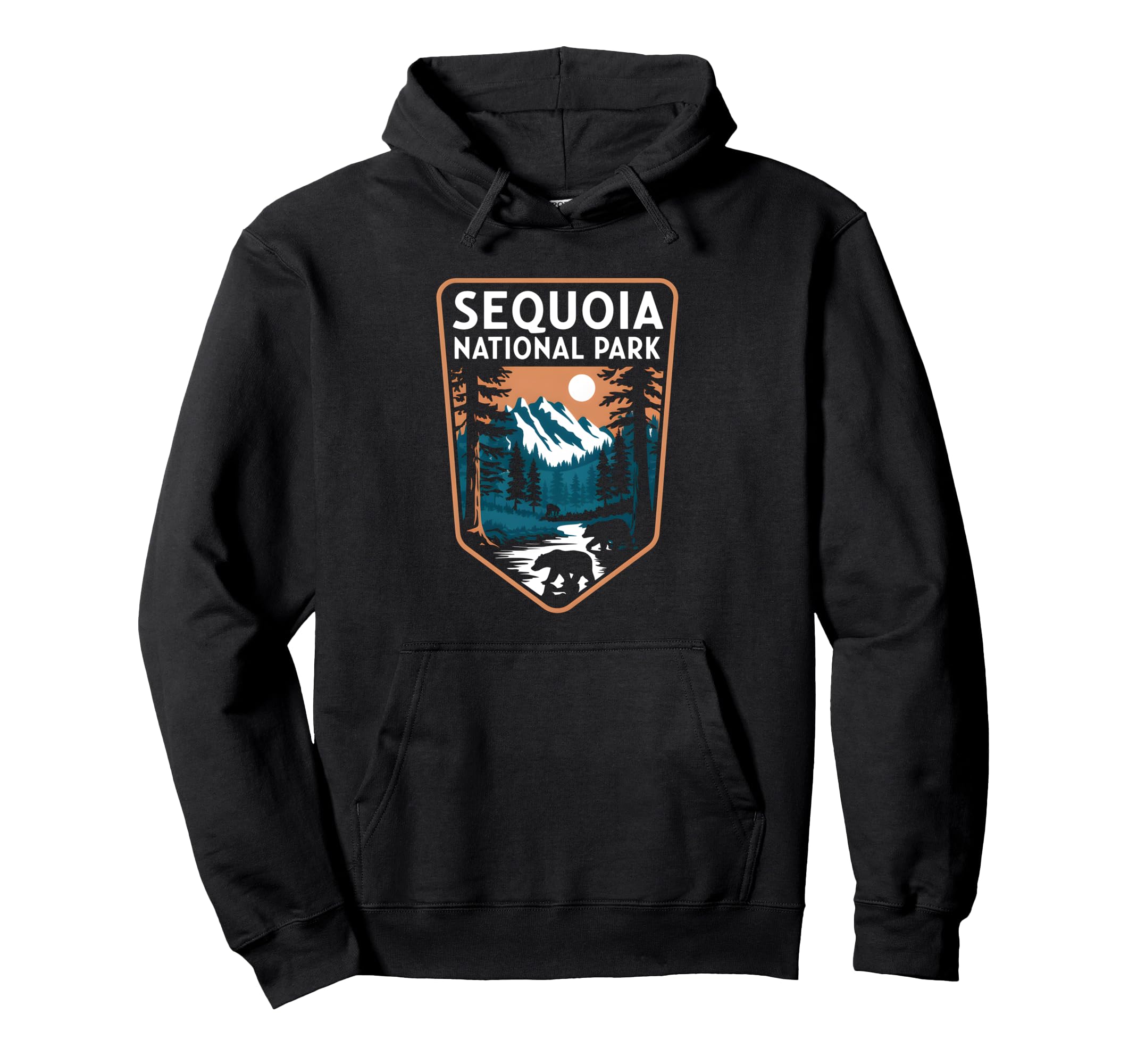 Sequoia National Park Mountain Bear Hoodie - Fun Novelty Design Men Women - T-Shirt, Sweatshirt, Hoodie