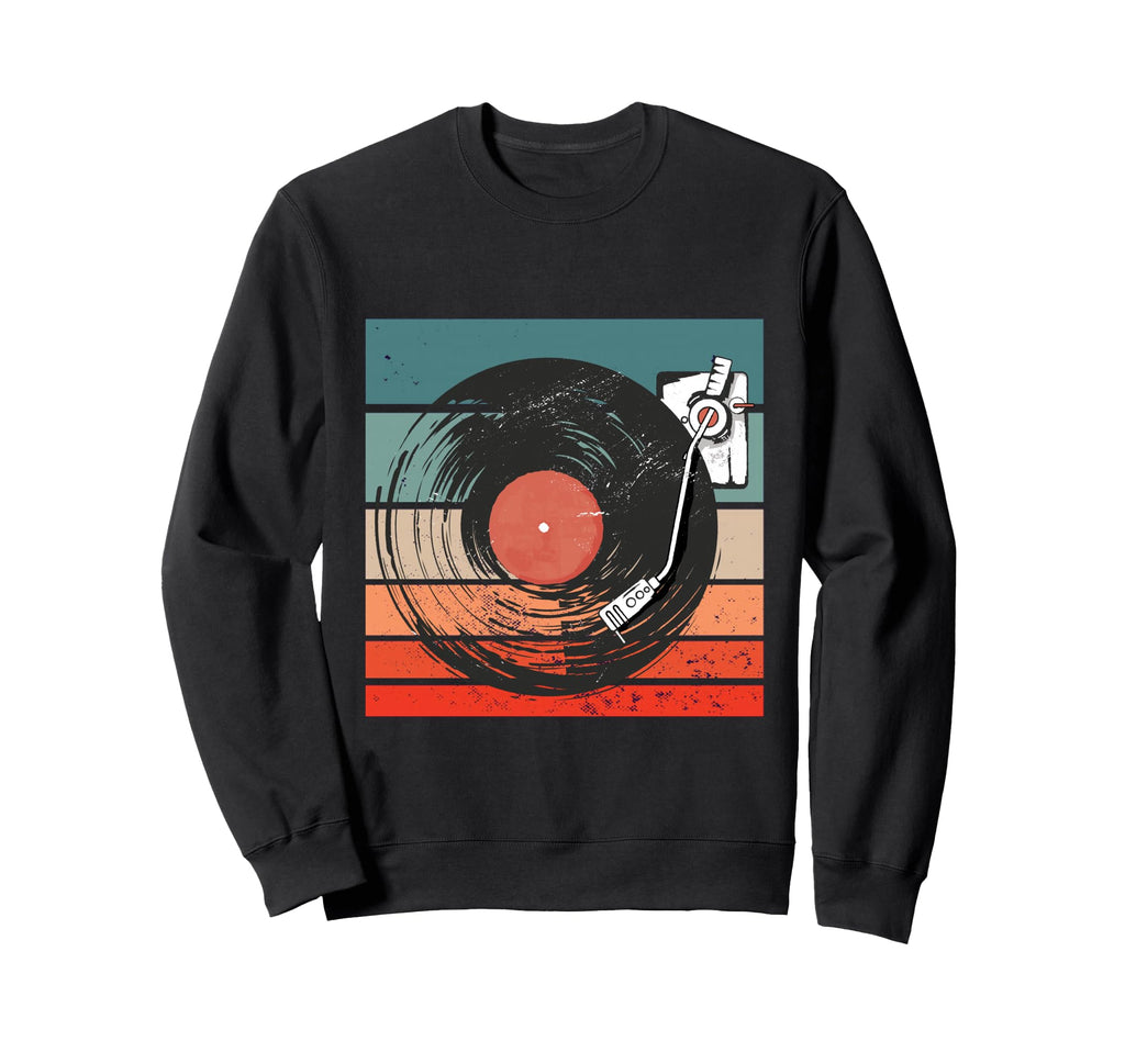 Vinyl Record Record Player Record Player Sweatshirt - Graphic Print Unisex - T-Shirt, Sweatshirt, Hoodie