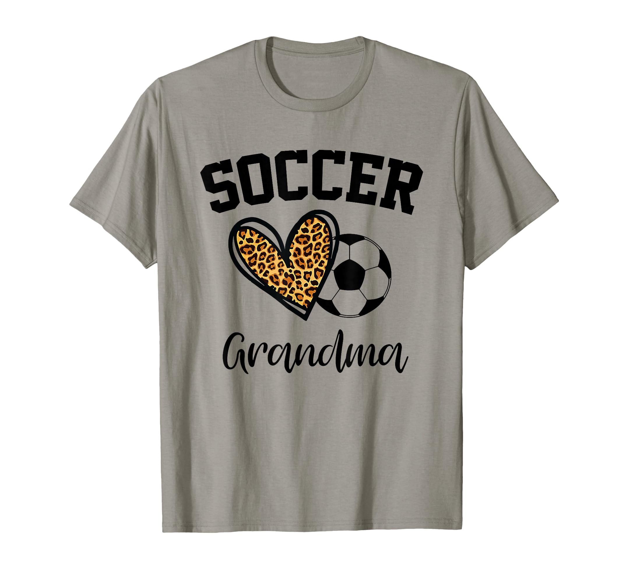 Soccer Grandma Leopard Heart Funny T-Shirt - Custom Art Print Unisex - T-Shirt, Sweatshirt, Hoodie