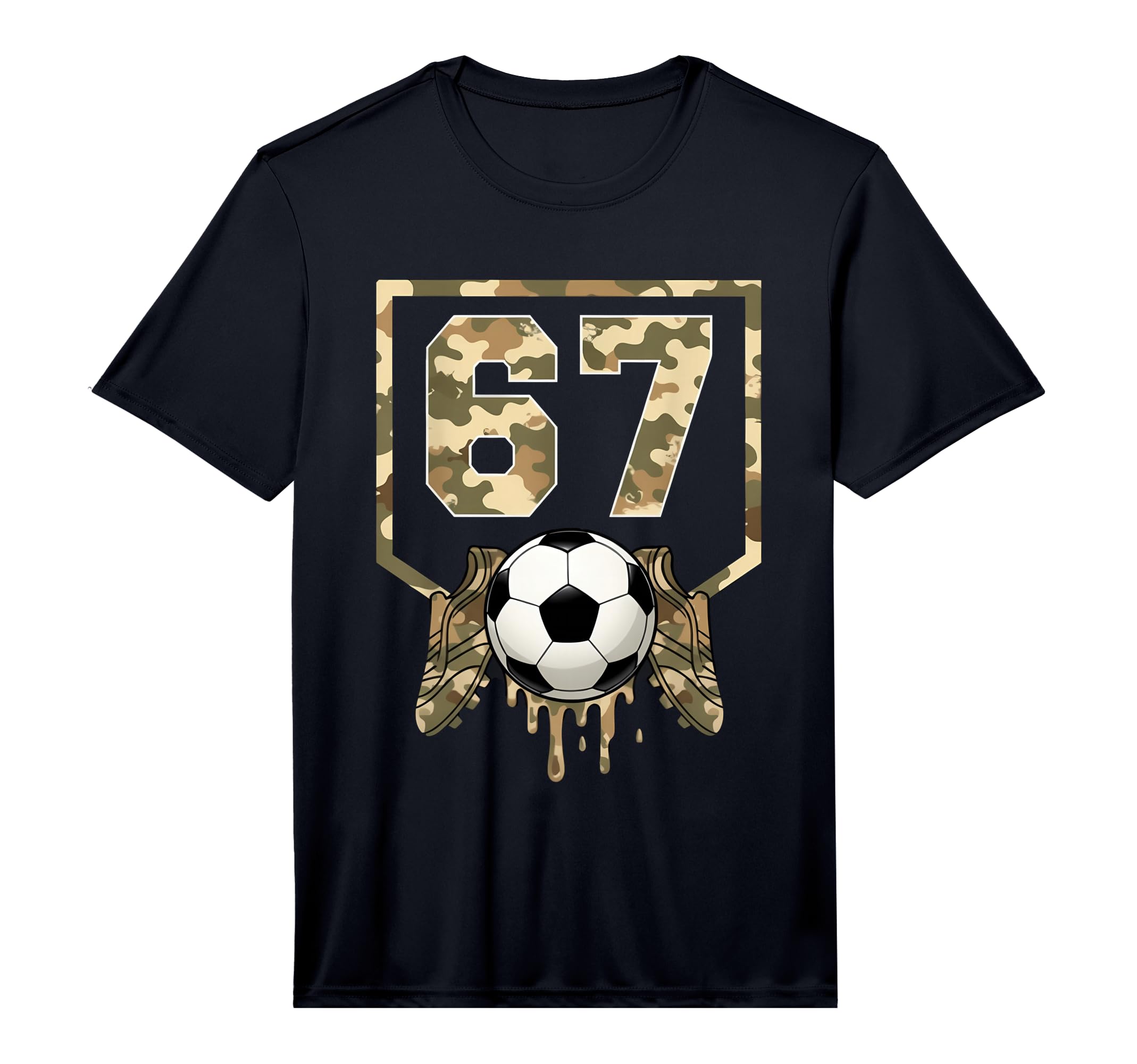Mens Soccer Drip Number 67 Soccer T-Shirt - Novelty Apparel for Adults - T-Shirt, Sweatshirt, Hoodie