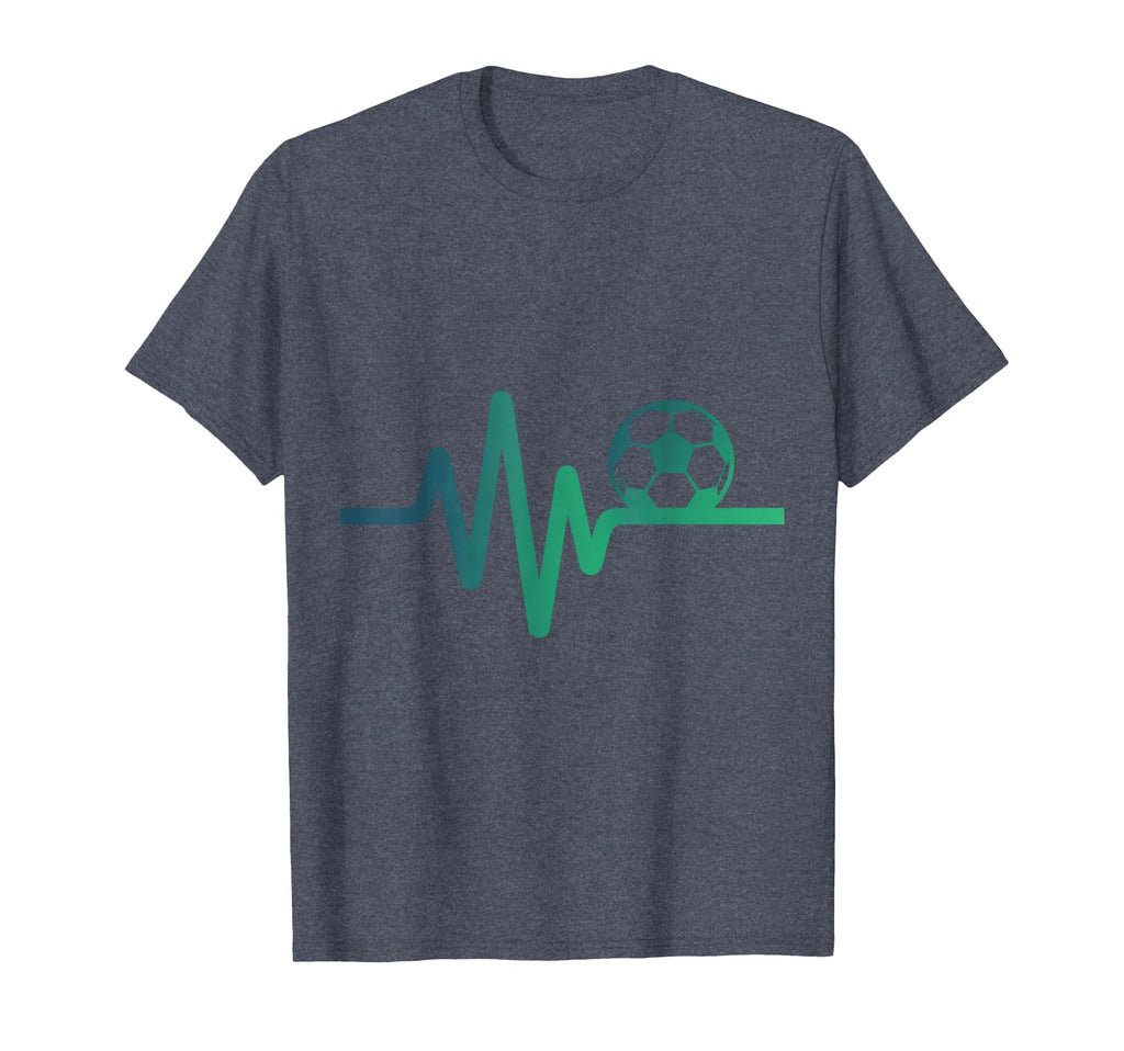 Soccer Heartbeat Line Football Love T-Shirt - Fun Novelty Design Men Women - T-Shirt, Sweatshirt, Hoodie