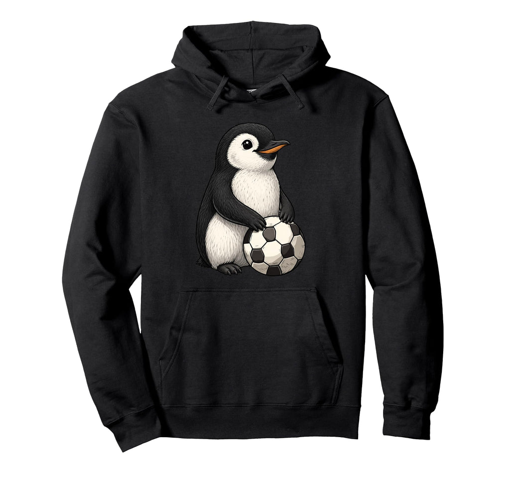 Funny Penguin Soccer Ball Hoodie - Unique Graphic Unisex - T-Shirt, Sweatshirt, Hoodie