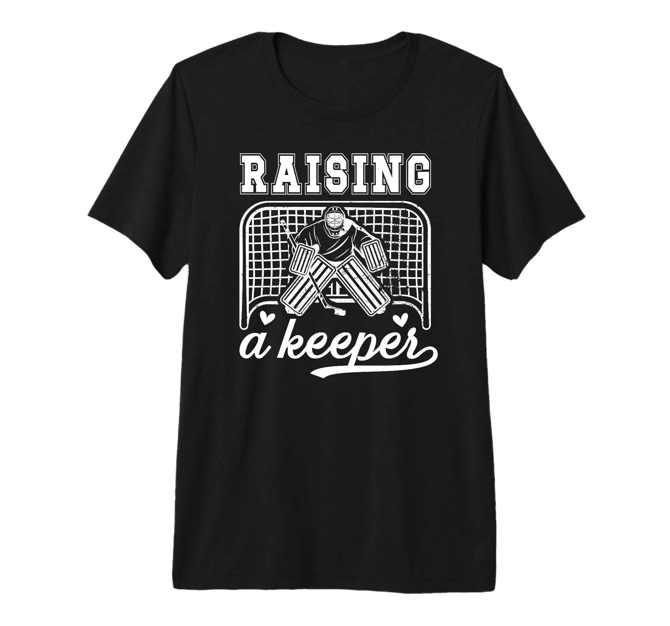 Raising Hockey Keeper Mom Ice Hockey T-Shirt - Minimalist Print for Adults - T-Shirt, Sweatshirt, Hoodie