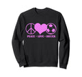 Soccer Player Coach Sports Peace Sweatshirt - Custom Art Print for Adults - T-Shirt, Sweatshirt, Hoodie