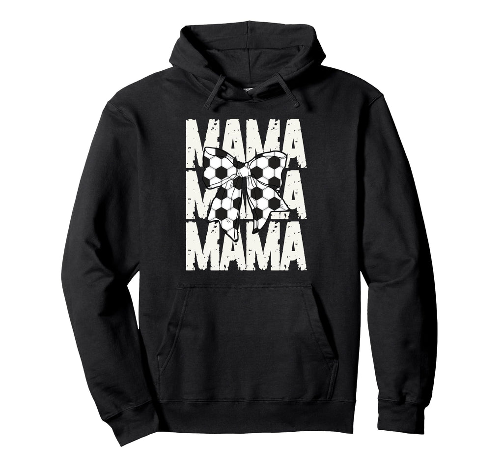 Soccer Mama Coquette Bow Sports Mom Hoodie - Unique Graphic for Adults - T-Shirt, Sweatshirt, Hoodie