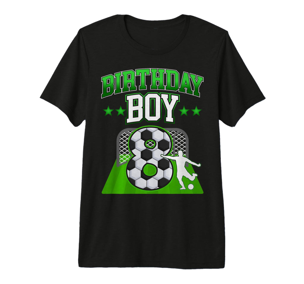 Soccer Themed Birthday Outfit 8 Year T-Shirt - Custom Art Print for Adults - T-Shirt, Sweatshirt, Hoodie