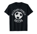 Allegan County Soccer Distressed 90S T-Shirt - Trendy Graphic Men Women - T-Shirt, Sweatshirt, Hoodie