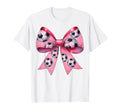 Coquette Bow Soccer Ball Pattern T-Shirt - Fun Novelty Design Unisex - T-Shirt, Sweatshirt, Hoodie