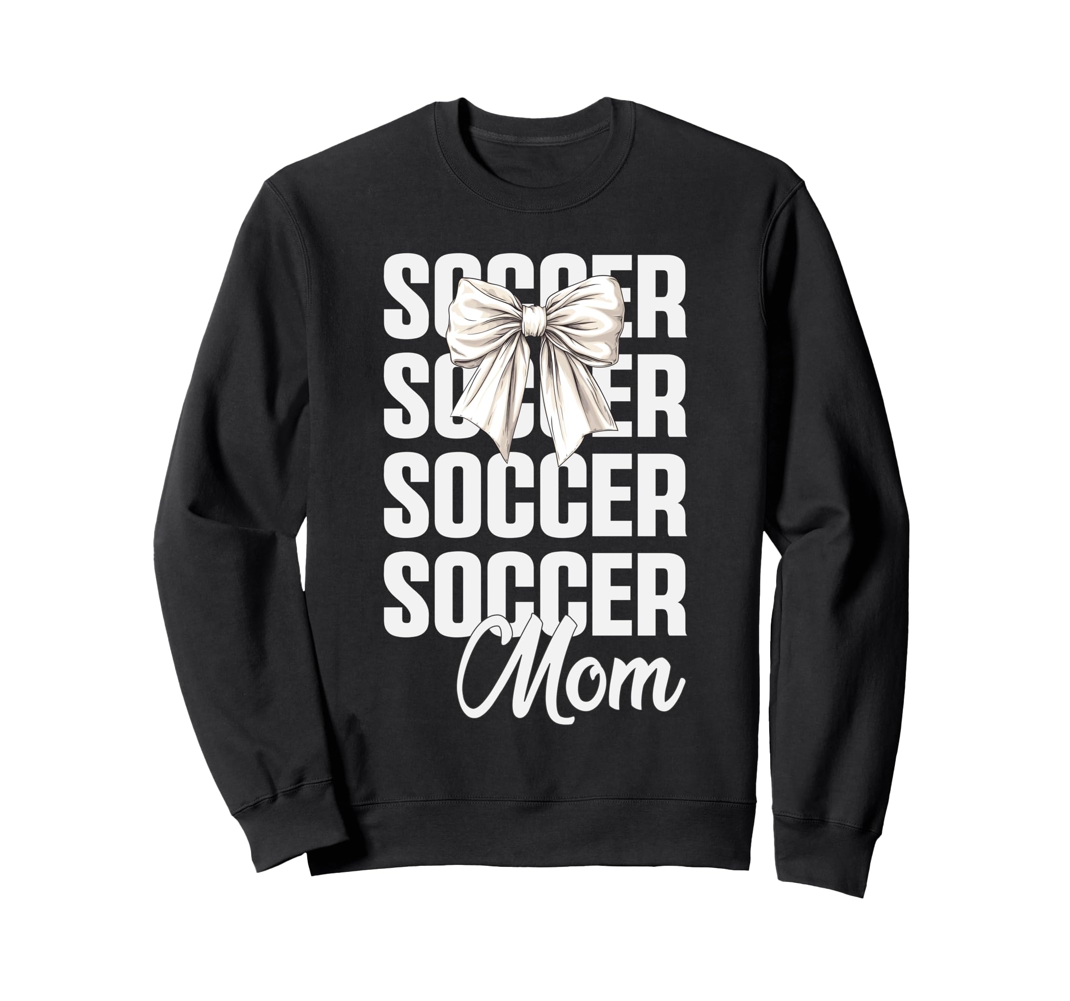 Soccer Mom Coquette Bow Soccer Lovers Sweatshirt - Graphic Print Unisex - T-Shirt, Sweatshirt, Hoodie