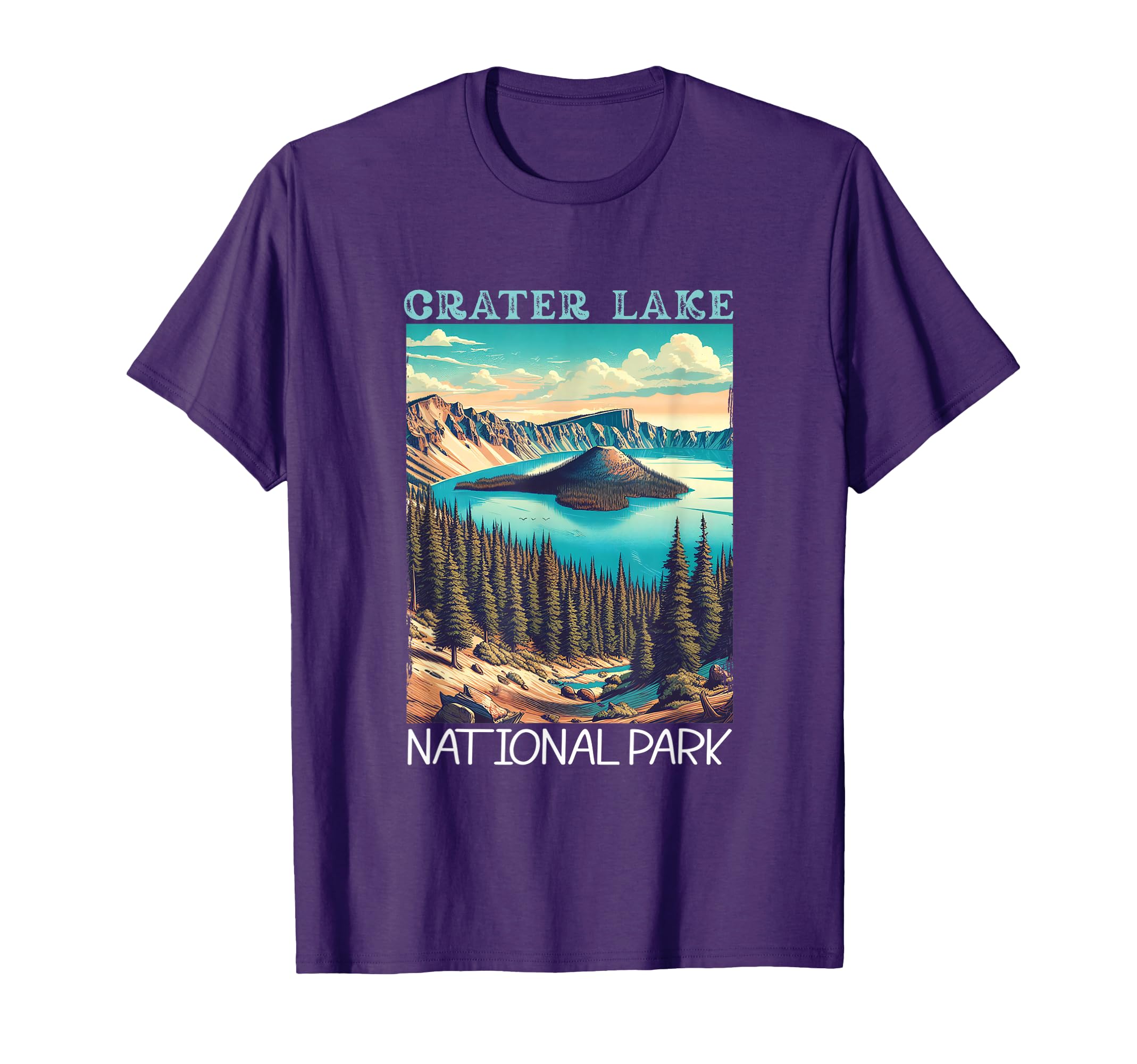 Crater Lake National Park Hiking T-Shirt - Novelty Apparel for Adults - T-Shirt, Sweatshirt, Hoodie