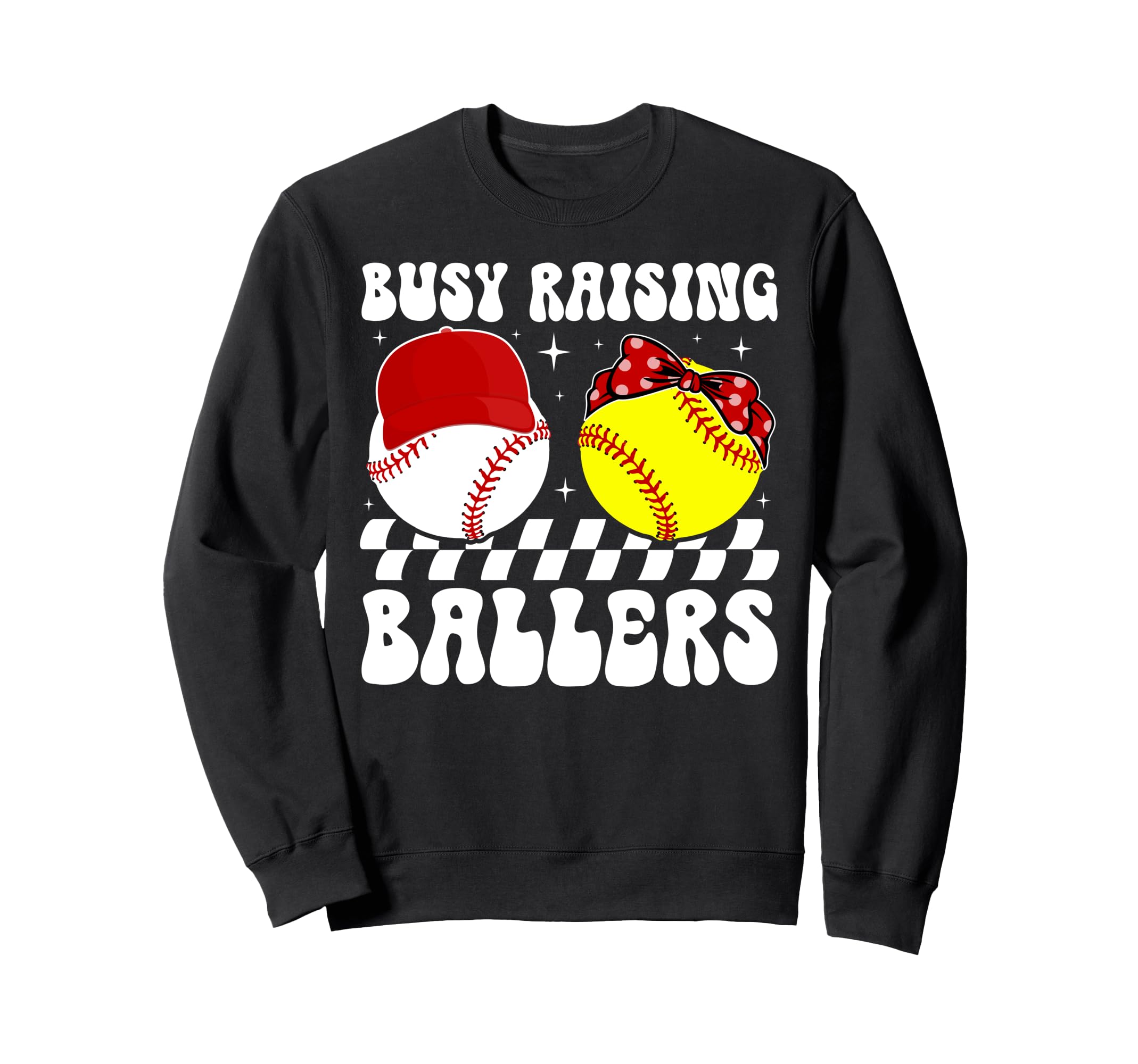 Busy Raising Ballers Baseball Sweatshirt - Aesthetic Graphic Unisex - T-Shirt, Sweatshirt, Hoodie